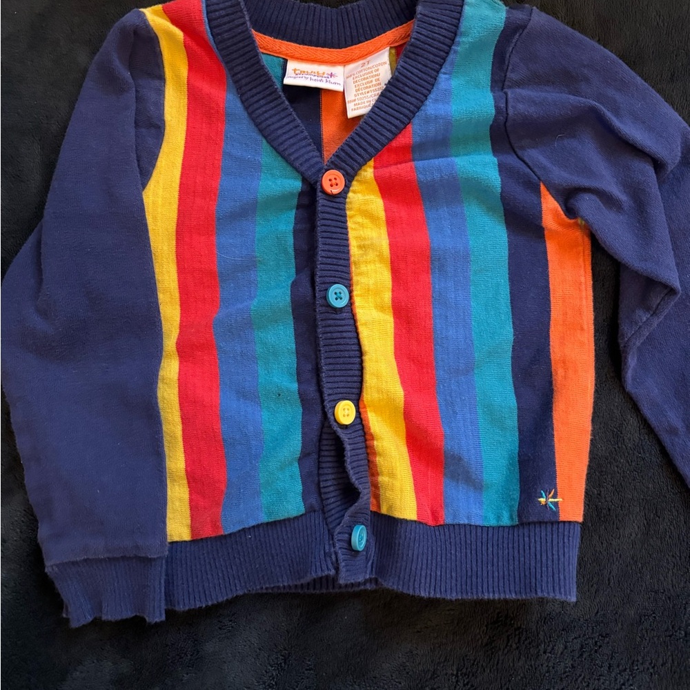 2T Rainbow Heidi Klum Sweater Cardigan